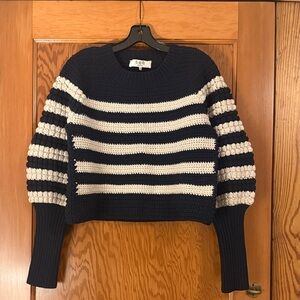 Sea New York Navy and Cream Striped Sweater